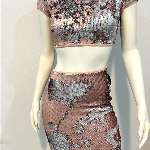 sequin set rose gold and silver size S - Picture 4 of 4